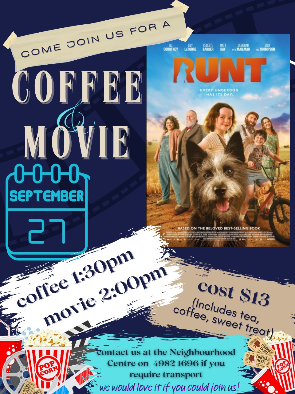 Come Join Us For A Coffee and Movie on Friday, 27th September 2024 ...